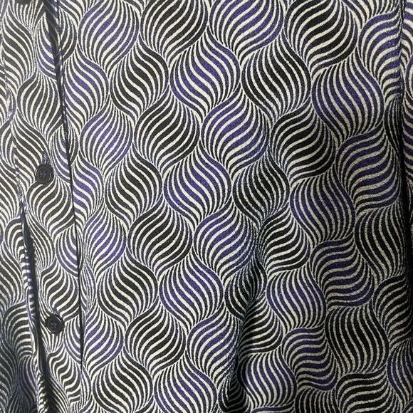 Akris Punto Marla Abstract Diamond Print Long Sleeve Dress Size US 6 - Picture 6 of 8